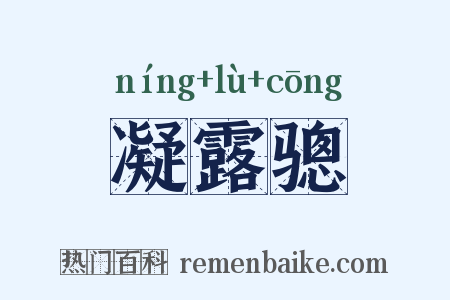 凝露骢是什么意思的图片